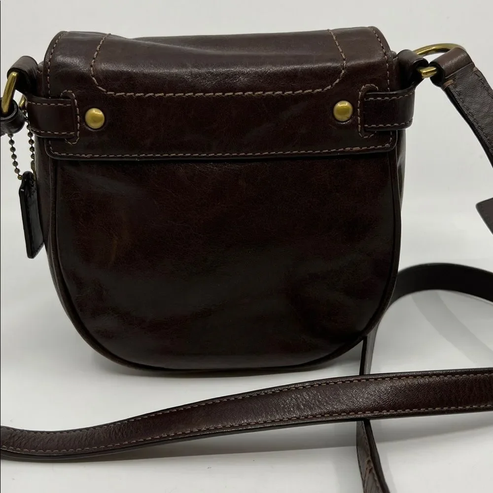 Coach Mini Garcia Crossbody or Shoulder Bag Y2K Dark Brown Leather - Picture 4 of 17